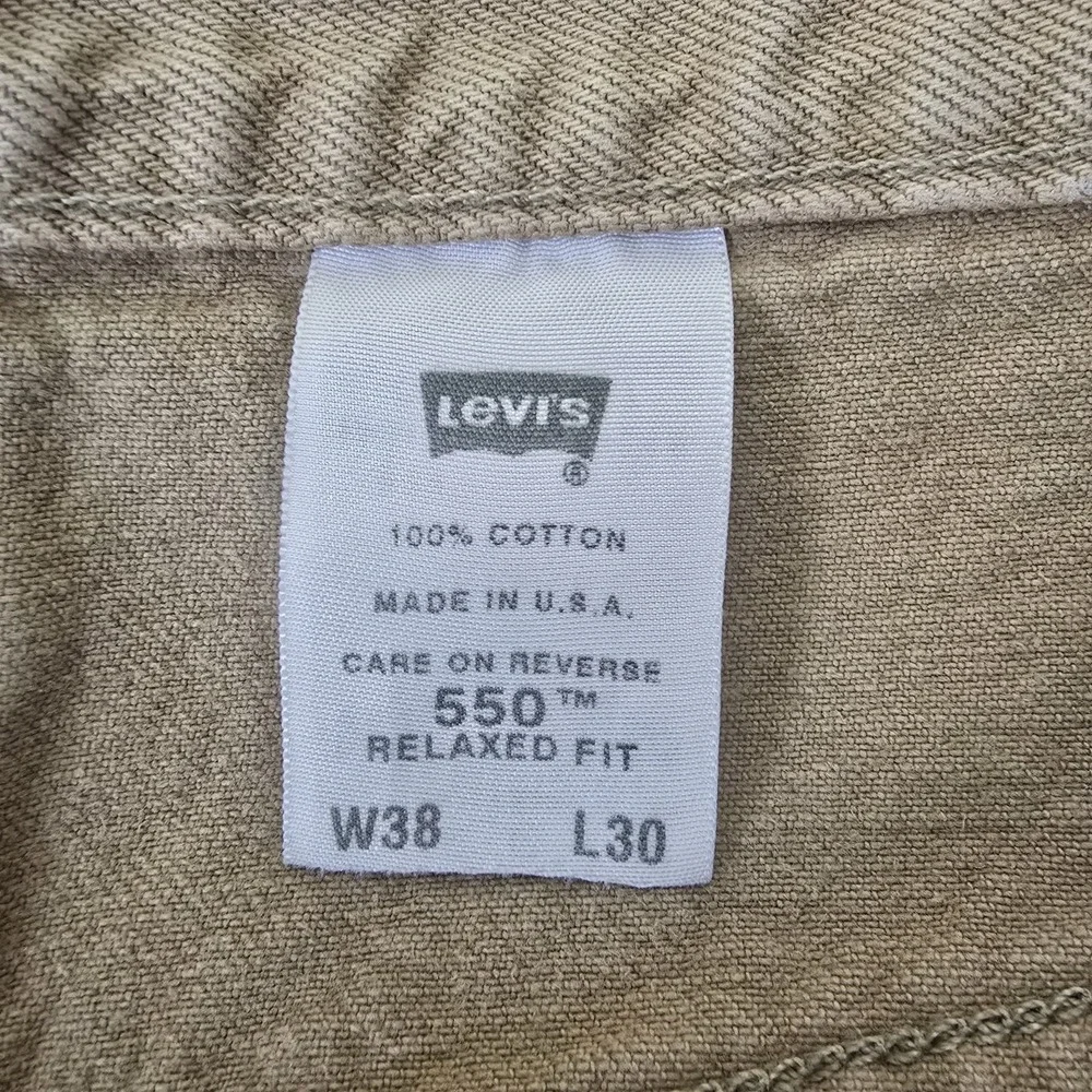 Levis 550 Jeans Mens 36x30 Relaxed Fit Tapered Leg Beige VTG Y2K Made In USA